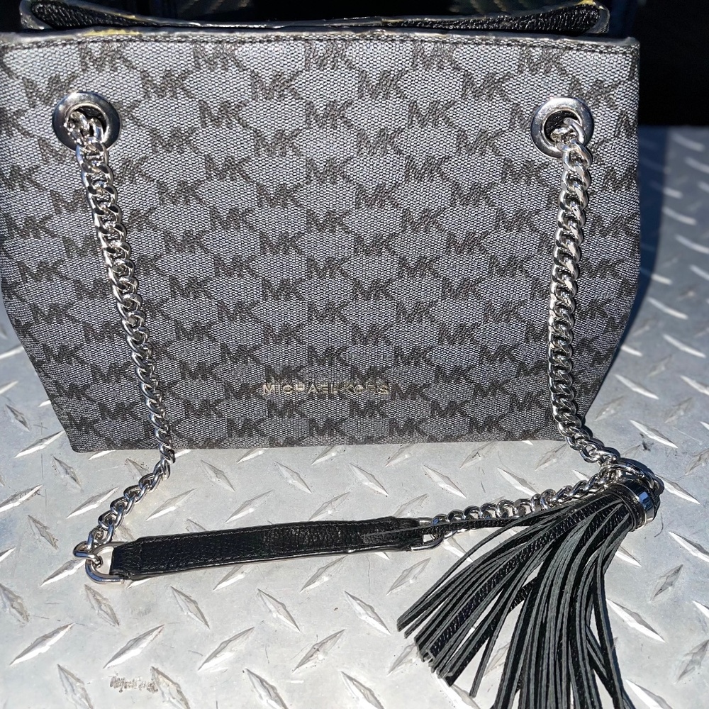 Michael Kors Leather Chain Purse with Tassel
